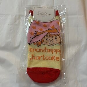 Cute Cartoon Socks with Pink and Red Accents